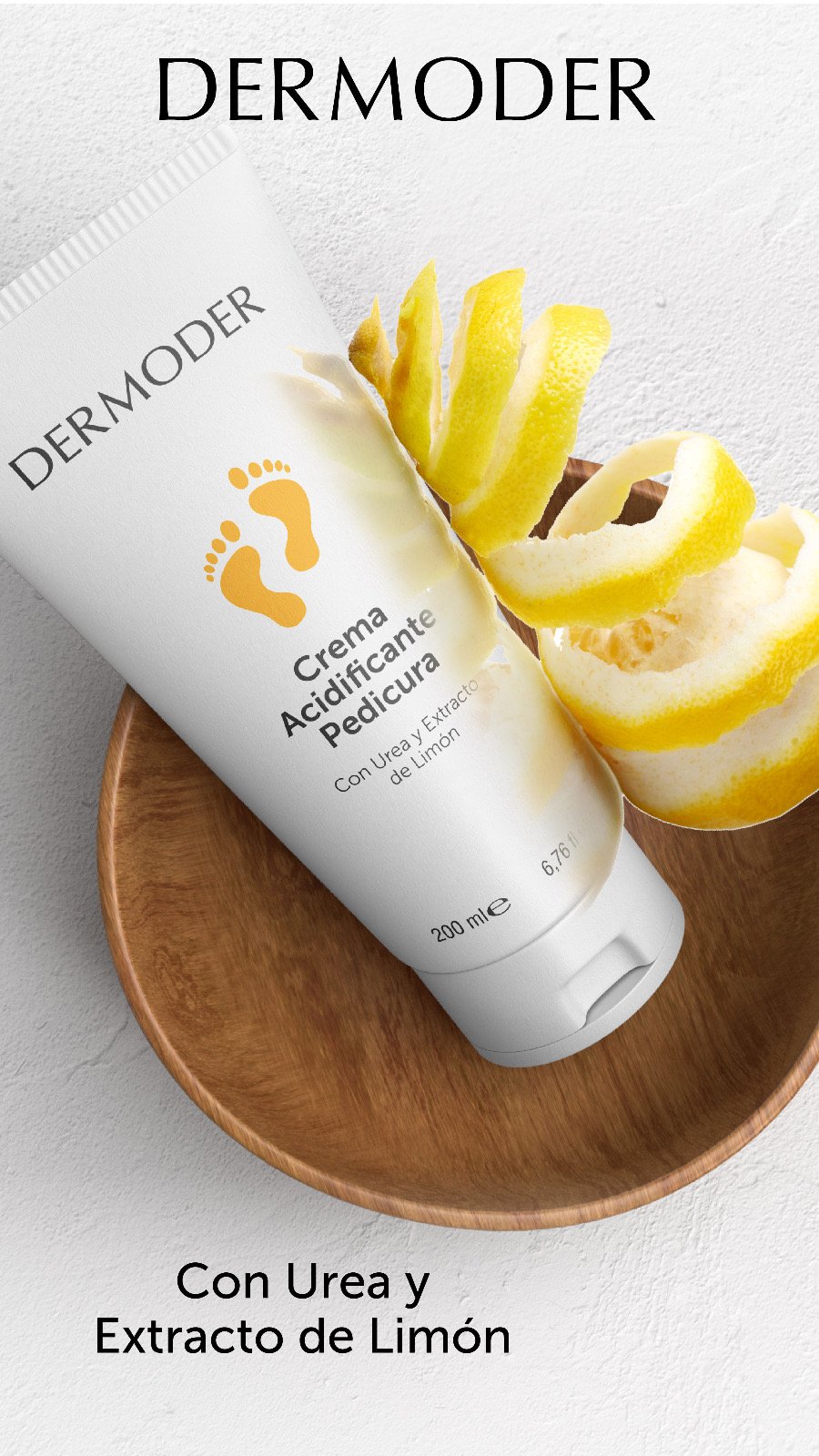 Crema acida acidificante pedicura DERMODER 200 ml.